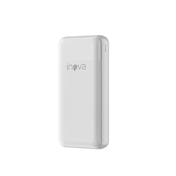 Power Bank, Carregador Portátil de 20000mAh com Carga Rápida, Múltiplas Portas, Design Leve e Proteção Inteligente para Dispositivos iOS e Android/USB/Type-C/Branco/(MD-30275)