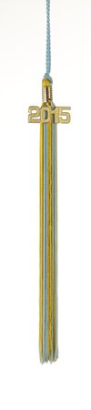 2012 LtBlue/Gold 卒業タッセル - すべての学校の色をご用意 - 米国製（Amazon）