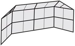 212 Main Chain Link Backstop-20 w-Hood & Wings Baseball-Softball Field Equipment 20 ft, Large