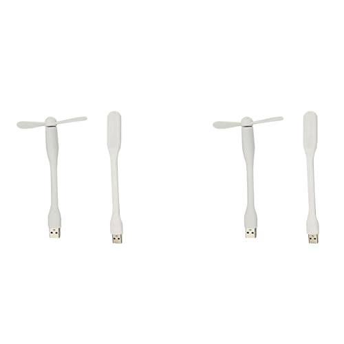 CENMEN 2X Mini Ventilador de Escritorio USB Multifuncional con Luz USB Universal Luz LED PortáTil de Ahorro de EnergíA,