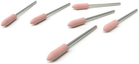 Pink X-Fine Silicone 16 x 5.2mm Bullet Point Mounted Polisher Made in Germany Pack of 10 by JTS