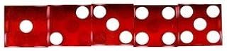 Spinettis Stick of 5 New RED Casino Precision Cut Dice 19MM