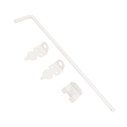 Oytrui 1,27 cm x 30,5 cm Rohrschraube Torabfallstange, robuster Stahl-Türriegel mit Bodenstopper für Zaunsicherung, Metallstift, Installationsanleitung im Lieferumfang enthalten, für Sicherheit und