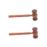 2Pcs Brown Handmade Wooden Gavel, Vintage Judge Gavel, Auction Gavels, Props and Clothing Accessories, Office Desk Accessories
