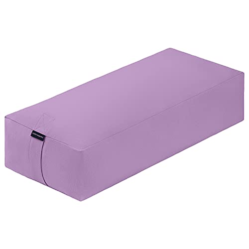 Retrospec Sequoia Meditation Cushion & Yoga Bolster Pillow With Cotton Cover - Supportive 24x12x6in Rectangle for Spine Relief, Joint Support & Posture - Machine Washable With Carry Handle by Retrospec - Used condition - US$31.16