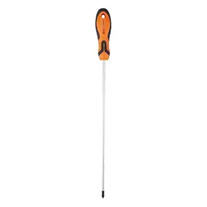 Groz Screwdriver with Magnetized Tip| Ideal for Home, Industrial & DIY Applications| Non-Slip Grip| Chrome Vanadium Shank| Corrosion Resistant| Philips Head (Size: PH1 X 250)