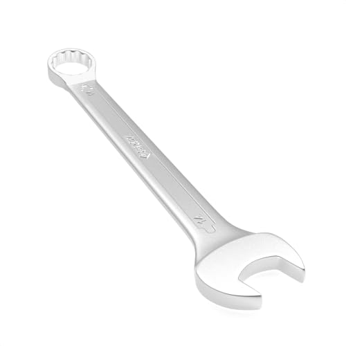Image of Groz Combination Spanner 14 mm, Length 171 mm | DIN 3113 Standards | Chrome Vanadium, Matt Satin Chrome Combination Wrench Tool | CSP /DIN /14G