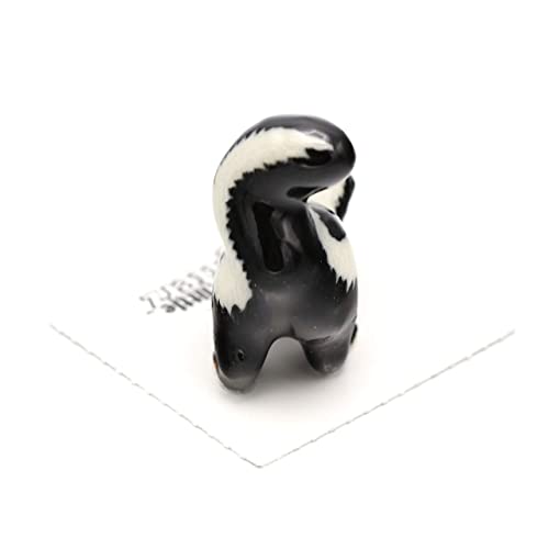 Little Critterz Skunk Miniature Stinker - Black Home Decor Animal Miniature Porcelain Figurine #TOP4