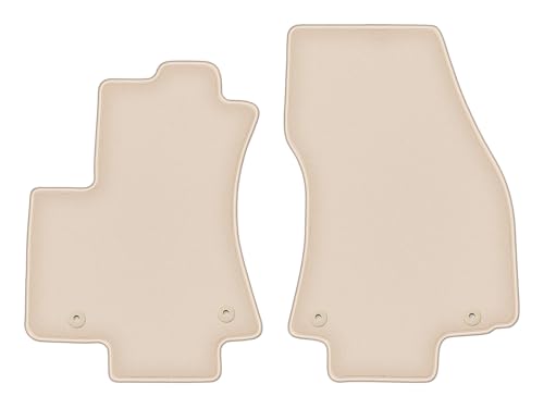 Tapis de Sol Velours Opel Zafira A 1999-2005 Fortuna - Moquette Avant Beige 2 Pièces