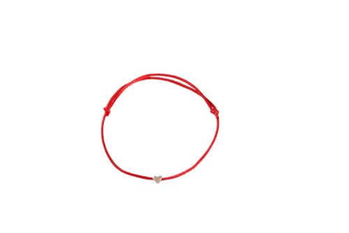 Générique Attractive DesignBracelets de Manchette en Forme de Coeur en Acier Inoxydable Faits à la Main Bracelets de Corde de Fil de Corde Rouge Mince pour Hommes Femmes Couples