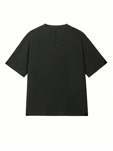 Image of The Modern Soul Men's Waffle Knit Henley Half Sleeve Tshirt for Men