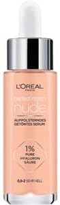 L'Oréal Paris Tinted Serum Nourishing Liquid Foundation with Hyaluronic Acid, Perfect Match Tinted Serum, No. 3-4 Light - Medium, 1 x 30 ml