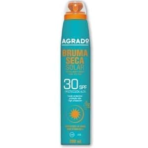 Protector Solar 30 SPF Protección UVA UVB Resistente al agua Invisible Bruma Seca Solar Spray 360º Agrado