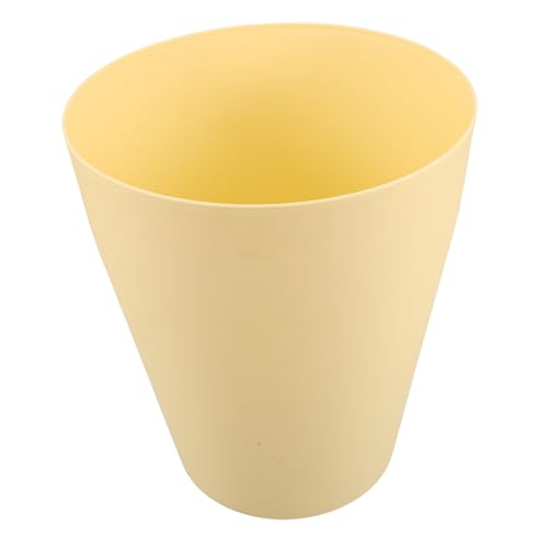 Caneca de basura rectangular de plástico amarillo