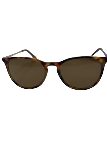 Foster Grant Sunglasses Maxblock Round shape Havana brown tortoise and gold color. Pantos style. CC1803 - Main Image