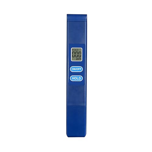 TDS Meter Digital Water Tester, 0-9990 ppm Water Quality Tester with LCD Display, Fast Detection and One-Button Lock, Portable Design for Drinking Water, Farming, Aquariums, Pools (Blue)