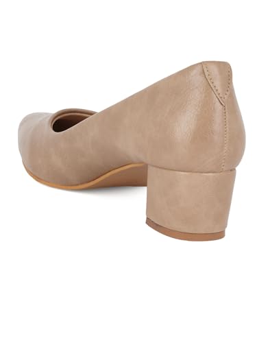 Image of ELLE Women's Textured Block Heel Slip-On Pumps