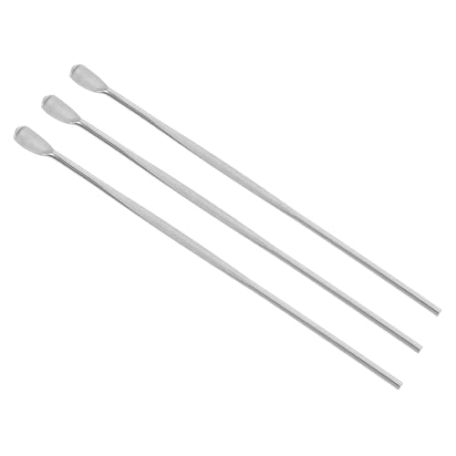 LOLIPPYY Set da 3 Cucchiai per Orecchio in Acciaio Inossidabile, Attrezzi per Rimozione Cerume, Pulitori Auricolari in Metallo per Orecchie Adulti