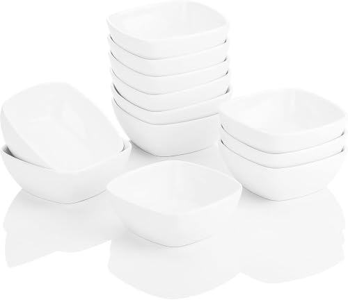 MALACASA Snackschale, MINI Dessertschalen 12er Set, 170ml Porzellan,Ø 10 cm – Ansicht 1