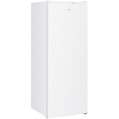 homeX Gefrierschrank NoFrost, Tiefkühlschrank groß - 161L Nutzinhalt, 4-Sterne Gefrieren, Freezer No Frost, Gefrierschränke freistehend, Super-Frost-Funktion, leise 39 dB, weiß, FSN1611E-W
