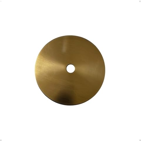 trust4care 12-Pack Antique Brass Large Backplate of Kitchen Cabinet Knob, 2-1/3 Inch Premium Zinc Brushed Brass Back Plate for Bi-Fold Closet Door Knob, Modern Style Backplates Cover