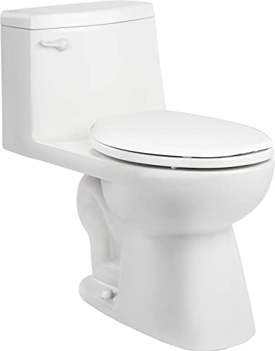 PROFLO PF9541 Galveston 1.28 GPF One Piece Elongated Chair Height Toilet with Left Hand Lever - Less Seat - White