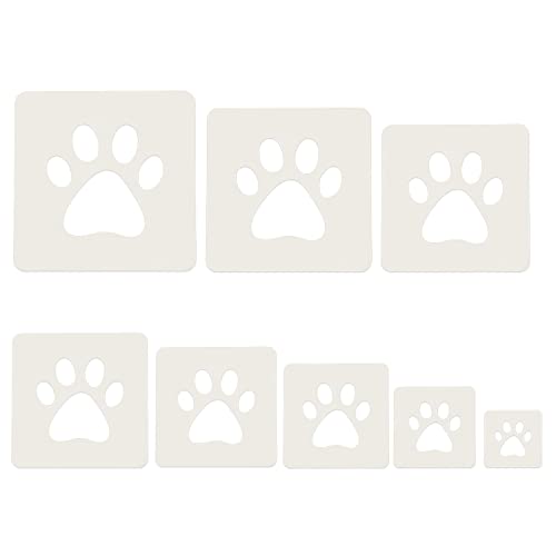 16 Pochoirs Empreinte Patte Plastique Ours Chat Chien Réutilisables
