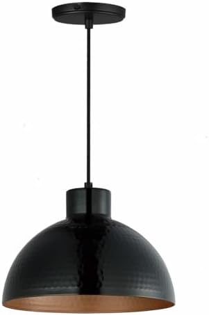 Maxim Rockport - 1 Light Pendant-8.5 Inches Tall and 12 Inches Wide-Black/Antique Copper Finish