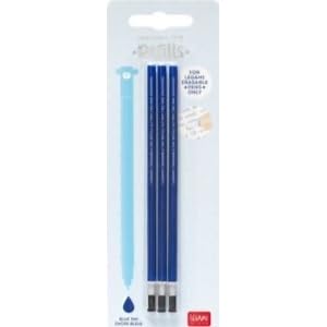 Legami - Recambio para bolígrafo de gel borrable (3 unidades, altura 13 cm, tinta termosensible azul, punta 0,7 mm)