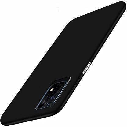Image of Mobile Back Cover Case for Oppo A16 / Oppo A16S (Silicone Case|CameraProtection|Black SC1510)