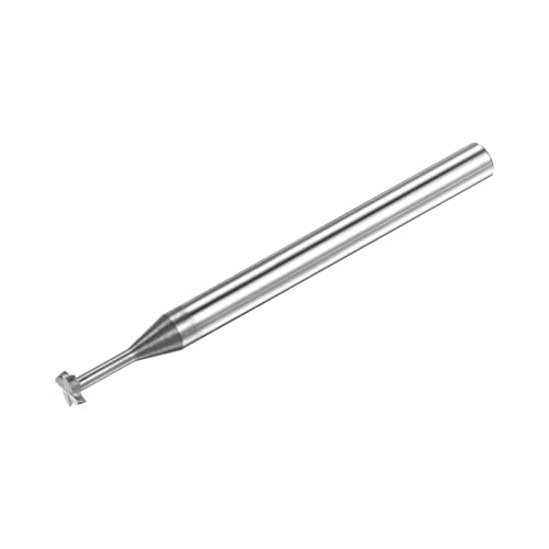 Image of HARFINGTON T Slot End Mill Milling Cutter 4mm Cutting 1mm Depth 4mm Shank Solid Carbide 4 Flutes for Aluminum Copper Zinc Alloy