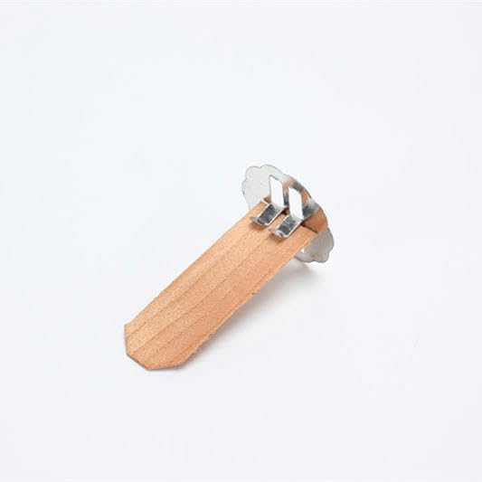 15 * 45 mm 20/50 Sets Große Dochte aus Poopedine-Holz zur Kerzenherstellung mit Dochthalter Metall Crackle-Holzdochte Rauchfreie for Sojakerzen(50SETS)