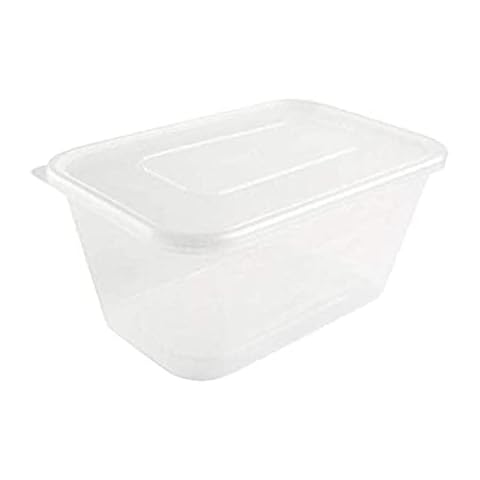 Plastic Microwave Container. 1000ml. Box quantity: 250. IDEAL FOR TAKEAWAYS OR FOOD STORAGE Cover