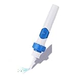 Electric Ear Wax Removal Tool with Vibration Suction, Gentle Ear Wax Vacuum for Dry Ear Wax, 2 Soft Interchangeable Heads for Itchy Ears, Earwax Remover (Sapphire Blue)