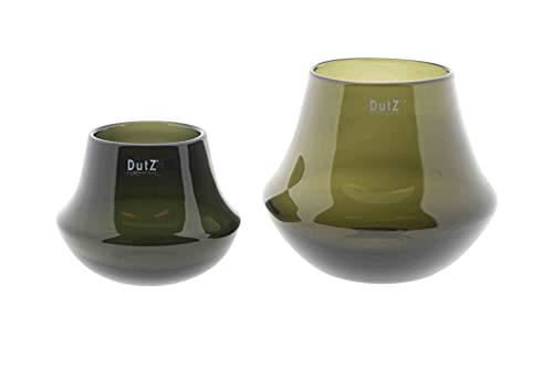 Dutz Pot 'Marco' Smoke | H 18 D 23 cm |mundgeblasen | Vase, Windlicht,...