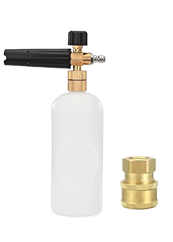 Aimex Adjustable Foam Cannon 1 Liter Bottle Snow Foam Lance With 1/4" Quick Connector Foam Blaster for Pressure Washer Gun