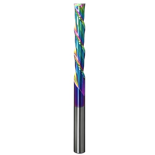 Fraise à défoncer en spirale 6,35 mm carbure coupe vers le bas bois MDF aluminium