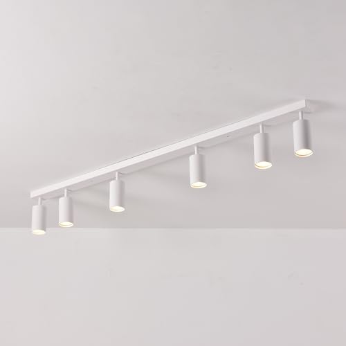M2 OUTLET Aufbauleuchten: LED 6-flammig schwenkbare Deckenleuchte | Deckenspots mattwei&szlig; f&uuml;r LED Spot, normale Halogen