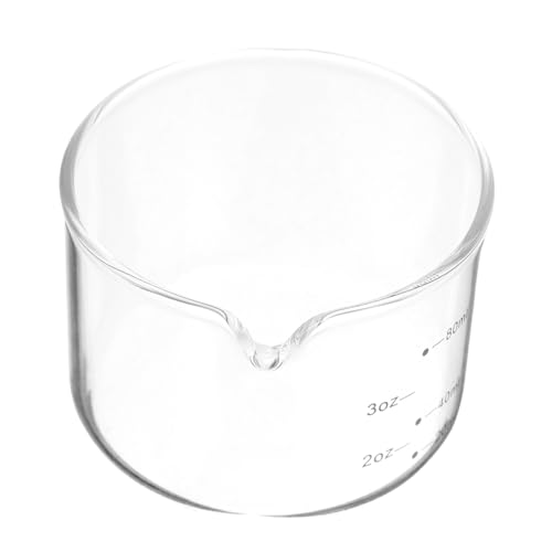 Cabilock Bicchiere Graduato per Espresso da Vetro Misurino per Latte e Piccolo Pitcher per Preparazioni e Design Compatto e