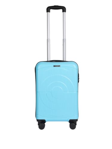 Teakwood Dart 55 Cms Small Cabin Polypropylene Hardsided 8 Wheels Luggage Trolley Bag for Travel Check in Suitcase Travel Bag with Number Lock | Sky Blue