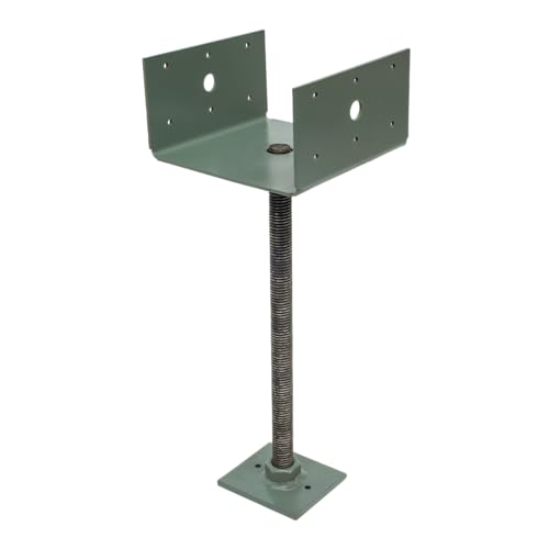 Simpson Strong-Tie PPBF66 Adjustable Porch Post Base - 5-1/2 in. x 5-1/2 in., 6x6 Nominal Post Size, 12-Gauge Steel Build, Adjustable Height, Gray Paint Finish