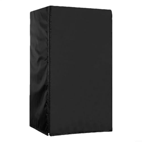 Copertura per frigorifero da esterno in tessuto Oxford 210D, impermeabile, con design con sfiato posteriore, per grandi elettrodomestici, diverse dimensioni disponibili, protezione antipolvere nera