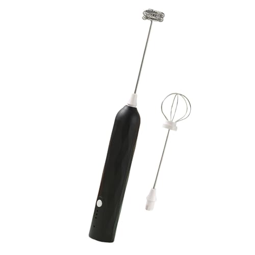 Espumador De Leche Manual - Espumador Eléctrico Para Café | Mezclador De Bebidas Con Batidor De Espuma, Mezclador De Bebidas Ajustable De 3 Velocidades, Fabricante De Espuma Portátil Con 2 Cabezales