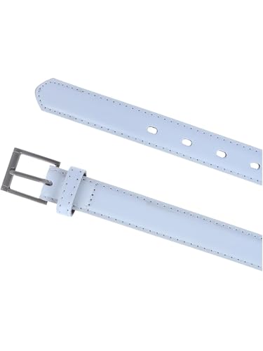 CTM Kid's Leather 1 inch Dress Belt with Square Buckle4