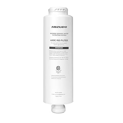 RO Filter Replacement for Mizudo Pureflo Mini-Size 400GPD Tankless Reverse Osmosis System, 8 Stage Under Sink RO Water Filter,3:1 Pure to Drain, NSF Certified TDS/PFAS Filtration