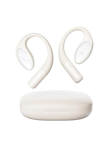 1MORE Open Earbuds S51 オープンイヤー イヤホン 耳を塞がない 軽量 Bluetooth 5.3 IPX5防水 クリア通話 40時間再生 耳掛け式 専用アプリ対応 タッチ操作 マルチポイント接続 開放型 イヤホン (ホワイト)
