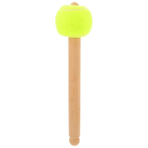 Baquetas UPKOCH para tambor con mango de madera y cabeza de pelota de tenis, diseño beige, 10.63 pulgadas miniatura 1