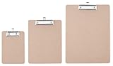 240x330mm HENDI Klemmbrett, Clipboard, für Speisekarten oder Tageskarte, A4, mit Metallclip und Aufhängeose, 240x330mm, Holz