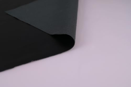 CLICKNPICK Poly Fabric Upholstery Rexine, Artificial Leather Sheet - 140 CM Width - PU Mix, Matte Finish (Black - 1 Meter)