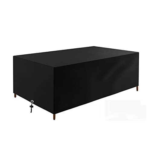 Table cover waterproof Garden Furniture Covers, Patio Furniture Covers Heavy Duty Oxford Fabric Rectangular Outdoor Garden Table Covers Windproof Anti-UV(200x100x200cm)